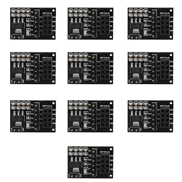 10PCS 3.3V 8Pin NRF24L01+ Trådlös Modul Pinboard Socket Adapter Modul Board