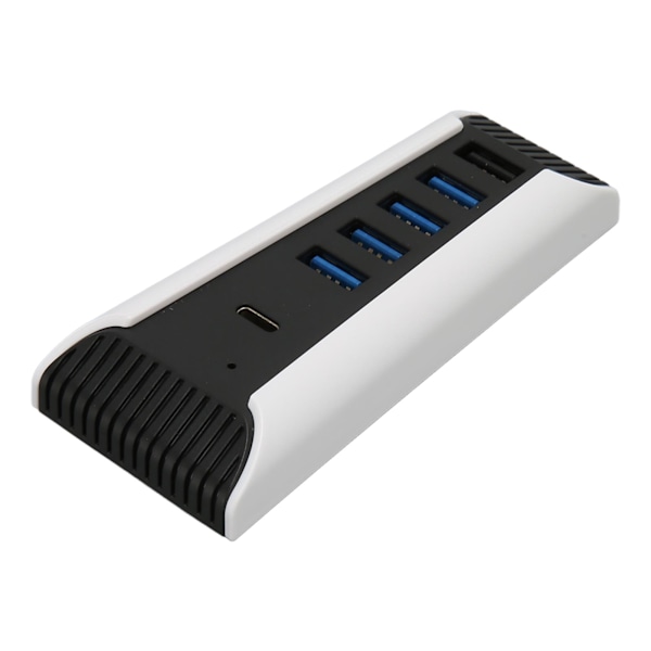 5-portars USB-hubb med hög hastighet, 4x USB 2.0, 1x USB-snabbladdningsport, 1x USB C Plug and Play USB-hubb för PS5