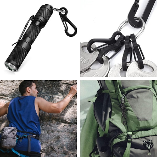 Multifunktionell karbinhake, Mini fjäderhängande spänne zinklegering krok nyckelring för utomhusvandring, lättviktig &amp; hållbar utrustning för dina äventyr