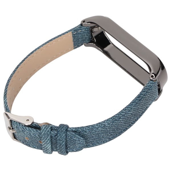Denim mønster klokkebånd Retro håndleddsstropper erstatning for Xiaomi Mi Band 6 NFC spenne stil
