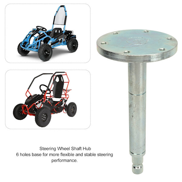 Go Kart Styrningsaxel 30T 85mm Servostyrningsaxel med 6 Hål för DIY Ombyggnad Fyrhjulig Elbil