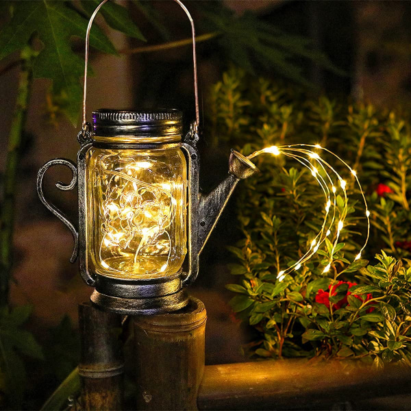 Solar Mason jar Light Lantern，Mason Jar Watering can