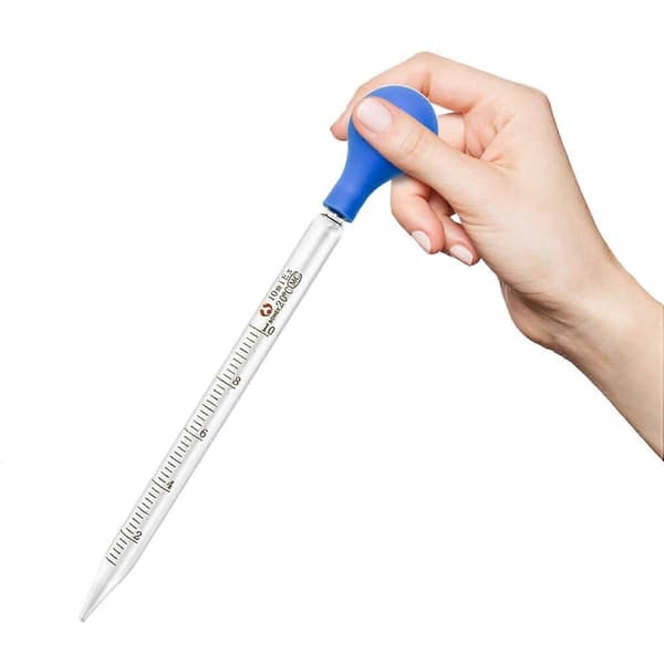 GETIT 2 kappaletta lasipipettejä, asteikolla varustetut lasipipetit puhdistusharjalla
