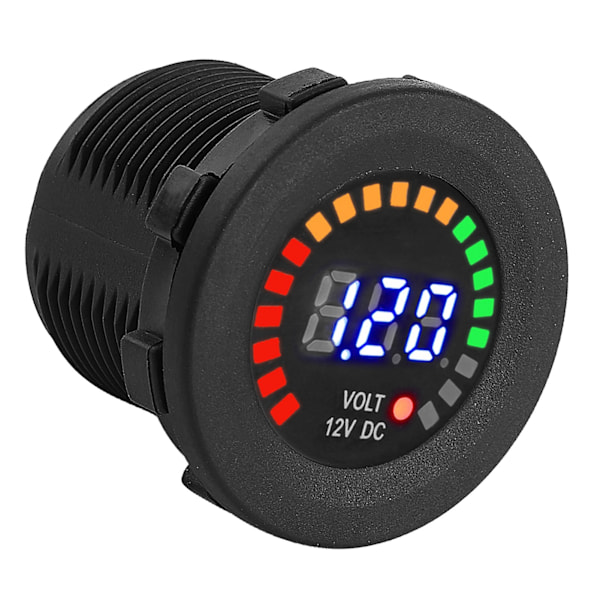 12 V Motorcykel Bil LED Digital Display Voltmeter Vattentät Spänning Voltmätare Mätare Svart Ny
