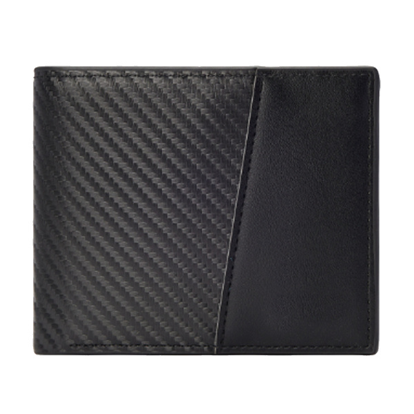 PU-läder Bifold Plånbok för Män-RFID Slim Bi Fold Plånböcker Framficka Minimalistisk Sedlar Kredit 6 Kort Hållare ID Fönster
