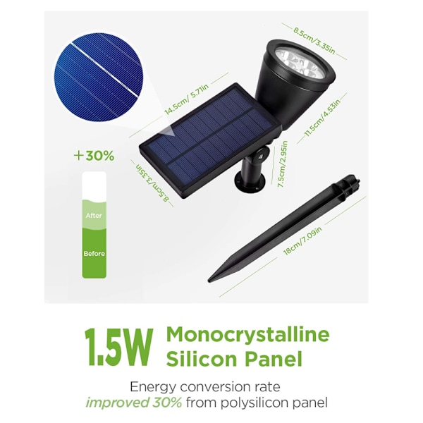 2-pakke 120 LED solcellefyrverkeri-lys, 8 moduser stjernesprengningsstake