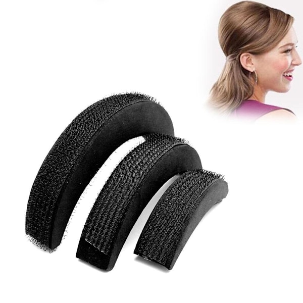 3 st/set Hårkuddar Hårvolym Öka Puff Hårbulle Maker Skumgummi Bump Up Insert Bas Hårstyling Tillbehör
