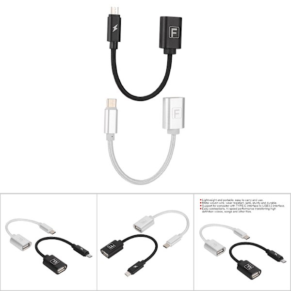 För Android och TYPE-C-gränssnitt till A-honadapterkabel Linje Mobiltelefontillbehör