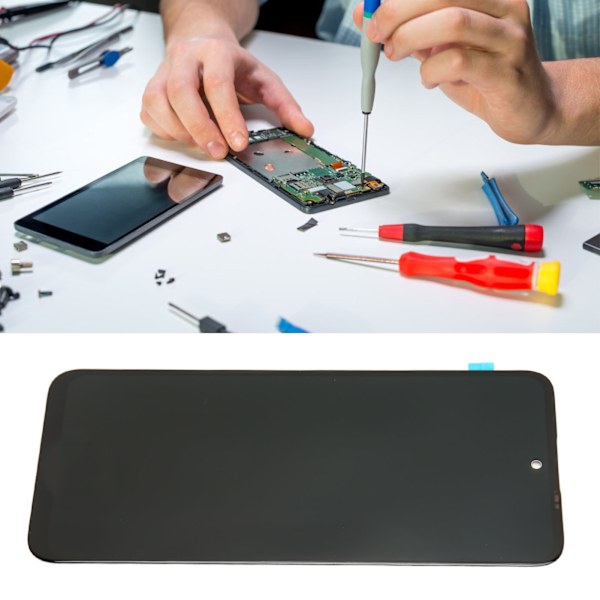 Telefon skärm byte touch digitaliser montering för Motorola G31 G41 G71 med fingeravtrycksverktyg