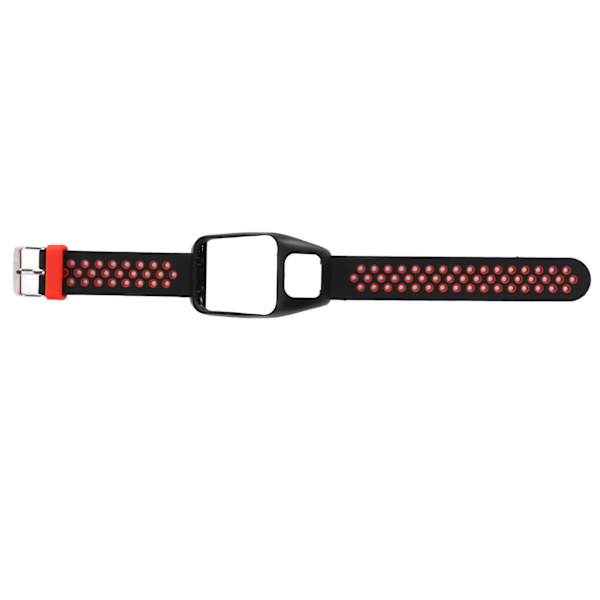 Smartwatch-rem for silikon, armbåndsurrem med dobbel farge og spenne for TOMTOM Runner3 Adventurer (svart rød)