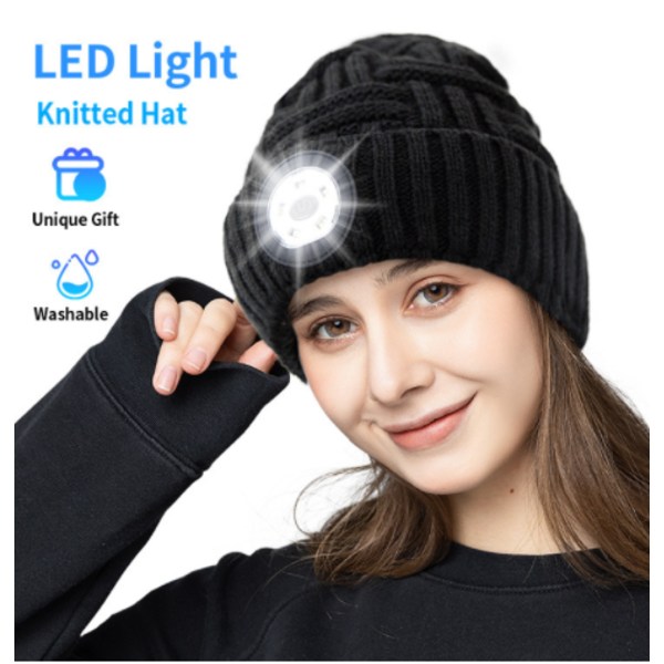LED-pipohattu valolla - Sukkahousut lahjat miehille
