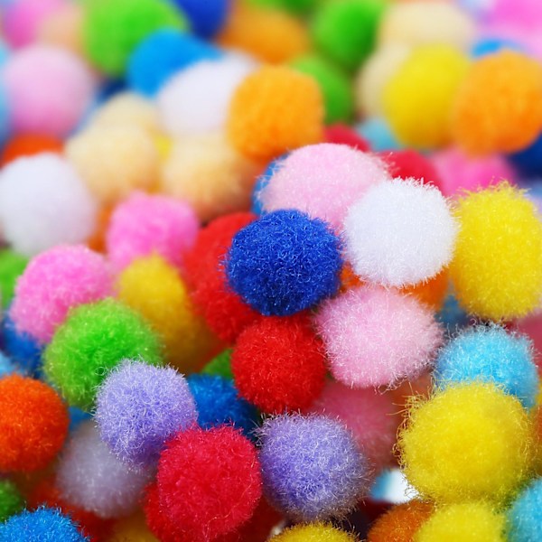 Skaparglädje: 2000 Mini Pom Pom-bollar, Blandade Färger, Främjar Kreativitet I DIY-Dekorationer, Perfekt För Jul Och Hobbymaterial, 6Mm