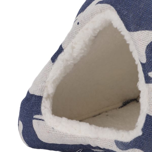 Hamsterhule seng vindafvisende varm bomulds gemmested seng til hamster chinchilla marsvin 20x20x20cm / 7.9x7.9x7.9in