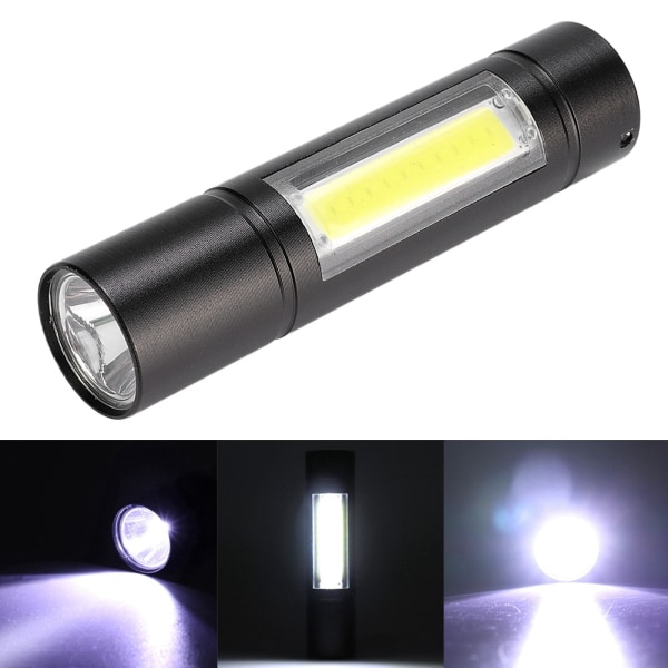 USB-laddningsbar LED-ficklampa Bärbar XPR+COB-ficklampa för utomhusbruk C