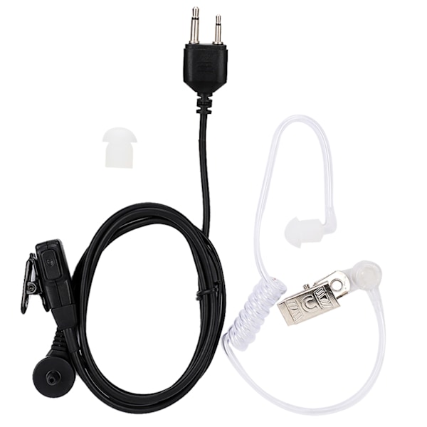 2 Pin Acoustic Tube Headset Earphone PTT MIC for Icom 2-pin Models Walkie Talkies