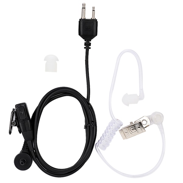 2-pinners akustisk rør headset øretelefon PTT MIC for Icom 2-pinners modeller Walkie Talkies