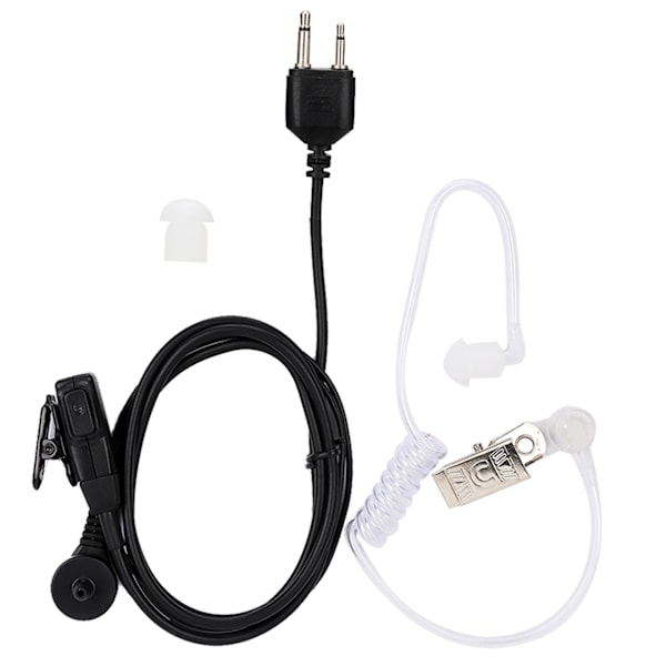 2-stifts akustisk slang headset öronsnäcka PTT MIC för Icom 2-stifts modeller Walkie Talkies