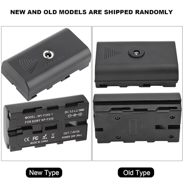 AC-strømdummybatteri-erstatningsadapter til SONY NP-F550 F570 F750 F970