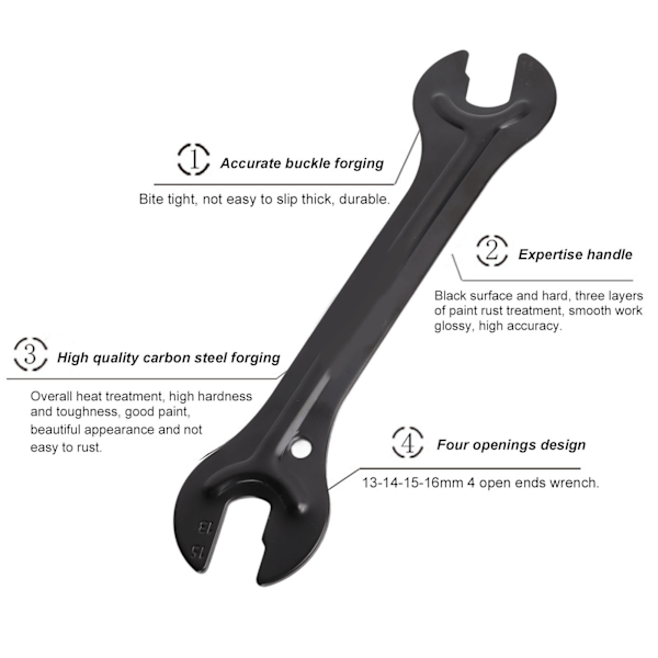 Lebycle cykelaksel navnøgle frihjul aftrækker værktøj frihjul navnøgle reparationsværktøj 13 14 15 16mm