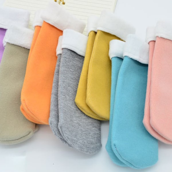 Garter grepp, baby toddler neutrala varma tjocka bomullsstrumpor