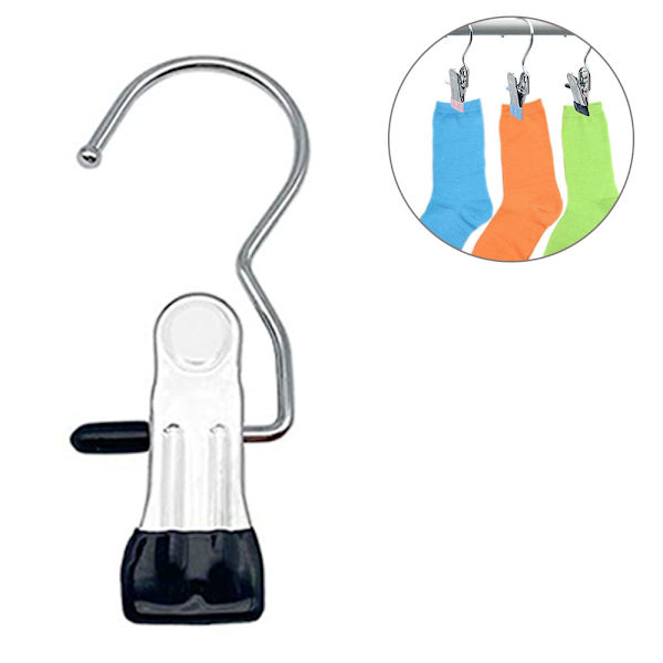 20 st Boot Hanger Clips, Tvättkrok Hängande klädnålar Rostfritt stål Galge Håll Clips för strumpor, handdukar, underkläder, hattar, halsdukar, handdukar, byxor