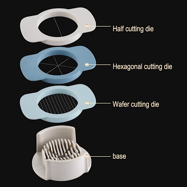 Äggskivare för kockens sallader, kraftig multifruktskärare med rostfria ståltrådar, erbjuder enkel rengöring och platsbesparande design för problemfri matlagning