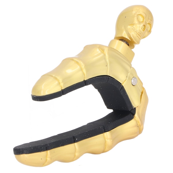 Gitarr Capo Skalle Knopp Låsande Design Mjuk Silikon Repskyddande Capo för Elektriska Akustiska Gitarrer Ukulele Guld