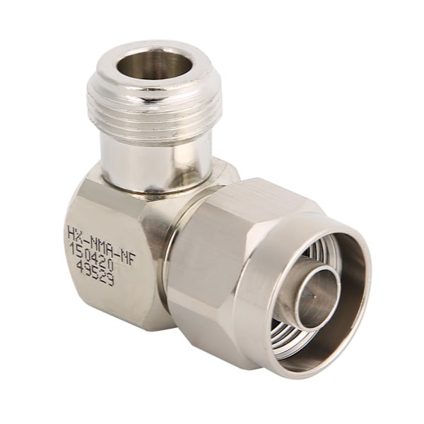 2 stk 50 ohm N hann til N hunn rettvinklet adapter konverter N-kontakt