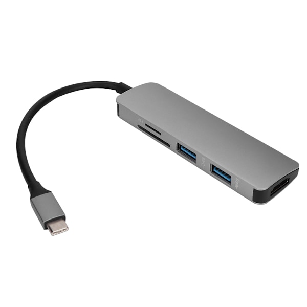 5-i-1 HDMI + USB3.0 Dubbel Port TF-Kort Hub Multifunktionell Dockningsstation