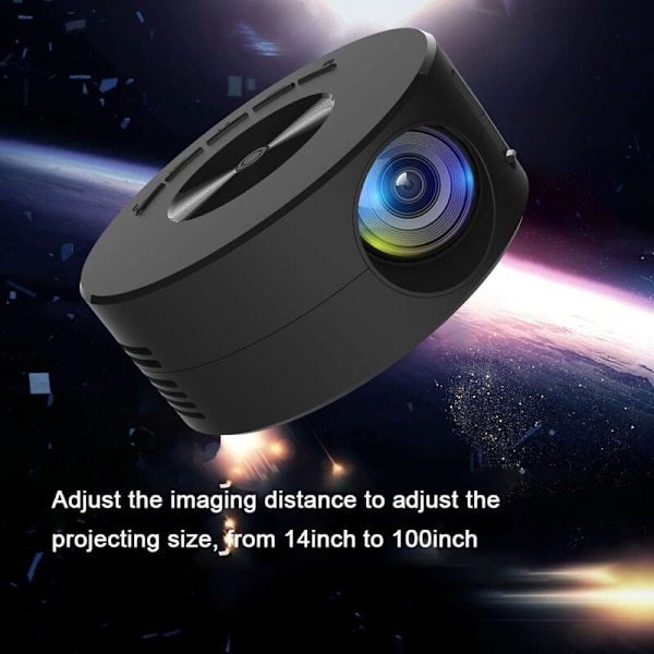 Fängslande visuella upplevelser när som helst, visningsteknik i biokvalitet i en miniprojektor, stöder 1080P, kompakt design för underhållning på språng
