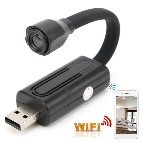 Mini USB IP-kamera Langaton WiFi-videokamera Hälytyspush HD-kamera Liiketunnistus Kotitalouden turvallisuuteen DC 5V