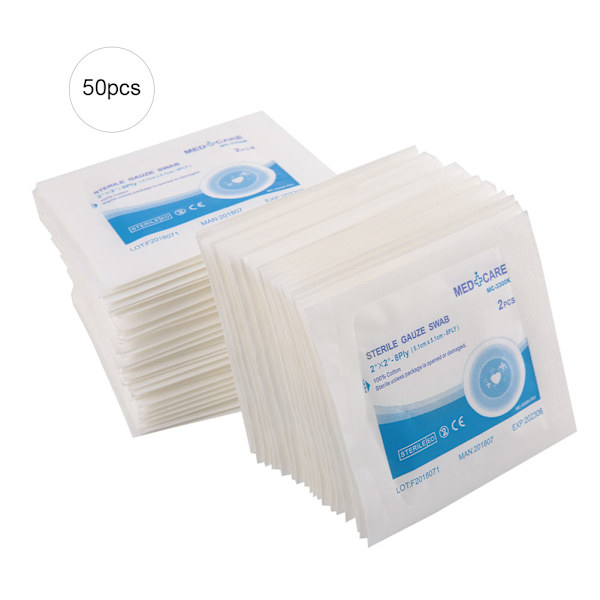 Förklippta Slitsade Kompresser, IV-förband 100% Bomull Non-Woven Material, Vattentätt Och Non-Stick För Enkel Hantering, Latexfritt Med Medicinsk Tejp