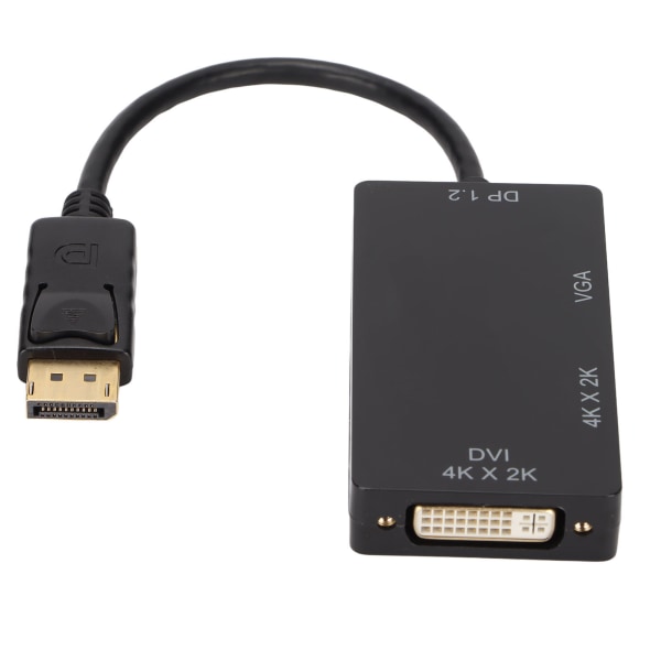 DisplayPort til VGA Video Adapter 3 i 1 Bærbar DP Til HD Multimedia Interface VGA DVI Kabel Adapter