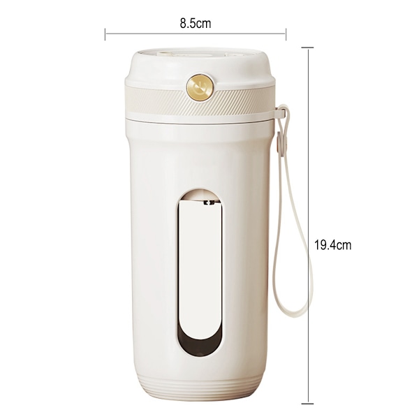 Portabel Smoothie Blender, 414 ml Högt Borosilikatglas, Ergonomisk Design, Uppladdningsbar USB, BPA-fritt Material, Perfekt För Träningsentusiaster