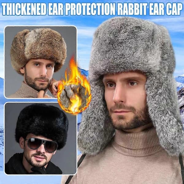 Varm rysk mössa Tschapka Ushanka Pälsmössa vintermössa trappermössa