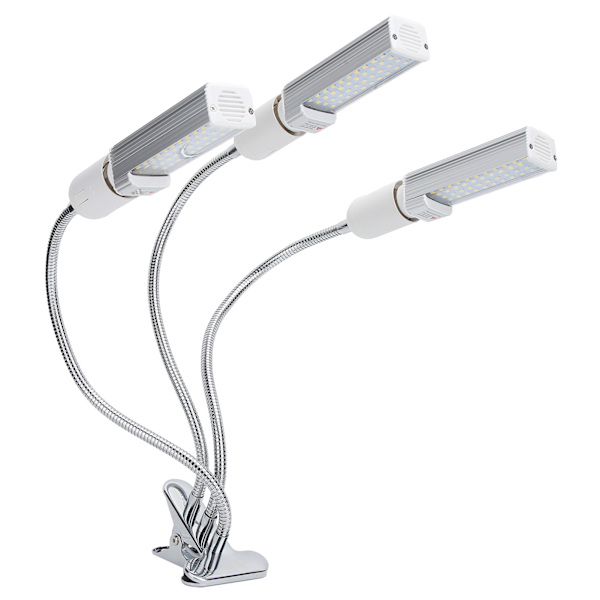 3-pääinen LED-kasvikasvuvalo E27 USB-pidike Kasvien kasvatusvalo f
