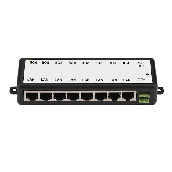 8-kanals POE-strömförsörjningsmodul POE-injektor Ethernet-adapter för IP-kamera 802.3af-enhet