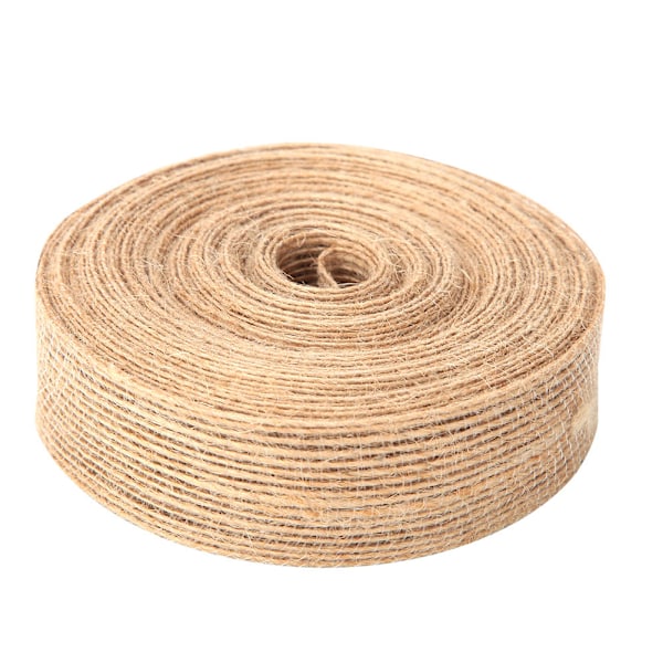 10 meter lång 2,5 cm bred jutevävbandsspole för heminredning och bröllopsdekoration