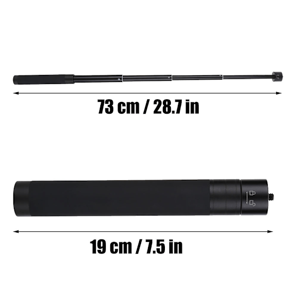 Justerbar förlängningsstång Teleskopisk stång Monopod för Feiyu G5 WG2 SPG Stabilisator