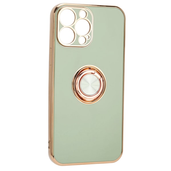 Telefonfodral för Iphone 13 Pro Max med roséguld glitterpläterad ringstativ Kvinnor Ultra tunn mjuk flexibel TPU-telefonfodral