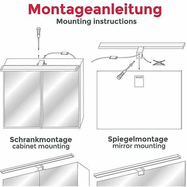 GETIT LED baderomsspeilbelysning IP44 sminkelys LED baderomsspeilbelysning