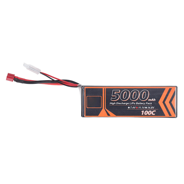 11,1V 5000mAh 100C 3S LiPo-batteri med T-formad röd kontakt, tillbehör för FPV RC Racing Car Quadcopter