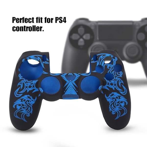 Myk silikondeksel for Sony Playstation 4 PS4-kontroller - Blå