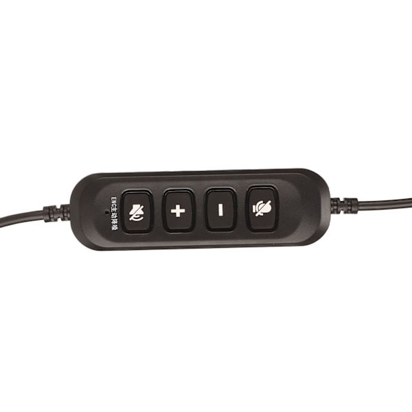 USB-headset för affärer med brusreducering, ensidig öronhörlur, stödjer samtal, högtalarvolymjustering, mikrofonstum