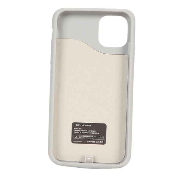 Telefonbatteri deksel 6000mah 4 LED-indikator innebygd smart chip bærbar telefonlading deksel for iPhone 11