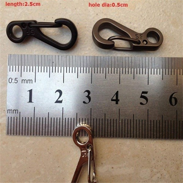 5/10 st/förpackning Mini-karbinhakar i zinklegering, fjäderbelastade ryggsäckslås, EDC-nyckelring, karbinhake för vandring, klättring, camping, flaskhakar