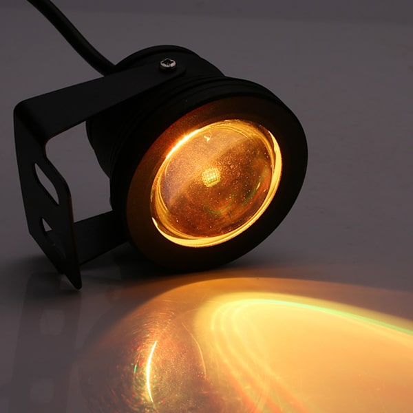 Marine Båd Yacht 10W 12V RGB LED Spot Light Regnfast Lampe med Fjernbetjening Sort