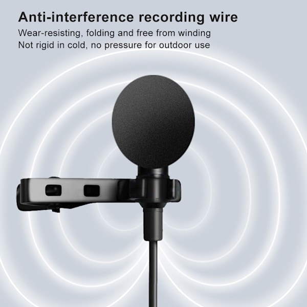 Mini bærbar Type C Omnidirectional Mikrofon Clip på reversmikrofon til LivestreamType C
