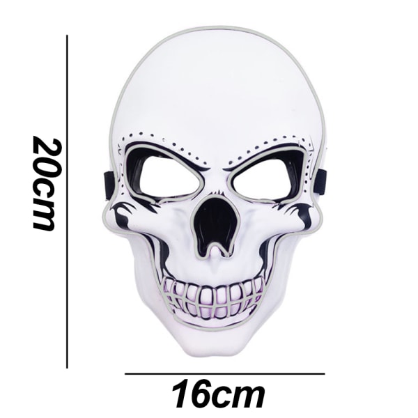 Halloween Maske Lys op Maske Scary maske til Festival Cosplay H