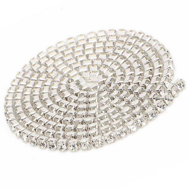 DIY Resin Diamond Crystal Rhinestones Kedja Trim Band Rulle Sy Hantverk Dekoration (#01)